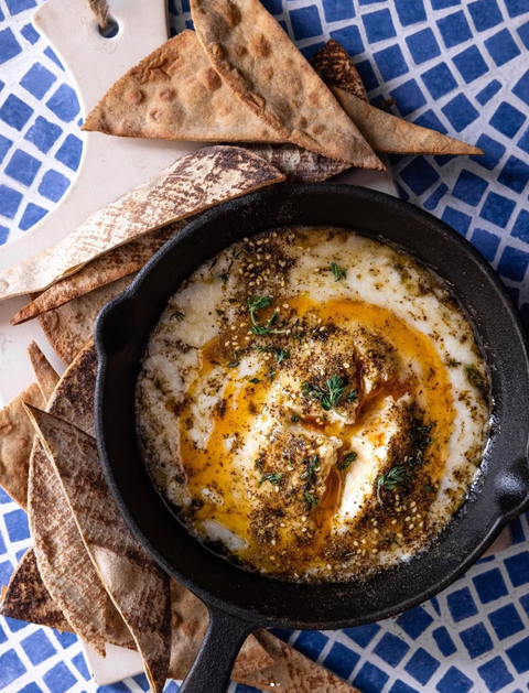 Baked Feta, Honey & Thyme with homemade Gluten Free Crackers